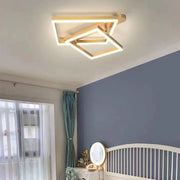 LED полилей с дистанционно управление PAPINI 112W, 2 квадрата, студена/топла/неутрална светлина, димиране, лъскаво златно LED полилеи с дистанционно управление Заглавие по подразбиране Alessandro Design