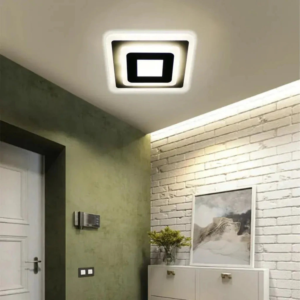 LED полилей MORNIKA 14W, диаметър 25 см, квадрат, неутрална светлина, бял LED полилей Заглавие по подразбиране Alessandro Design