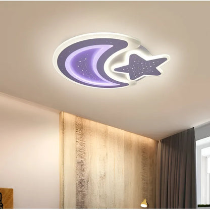 LED полилей с дистанционно CORALIA 90W, Луна и звезда, Студена/Топла/Неутрална светлина Димируеми бели LED полилеи с дистанционно управление Заглавие по подразбиране Alessandro Design