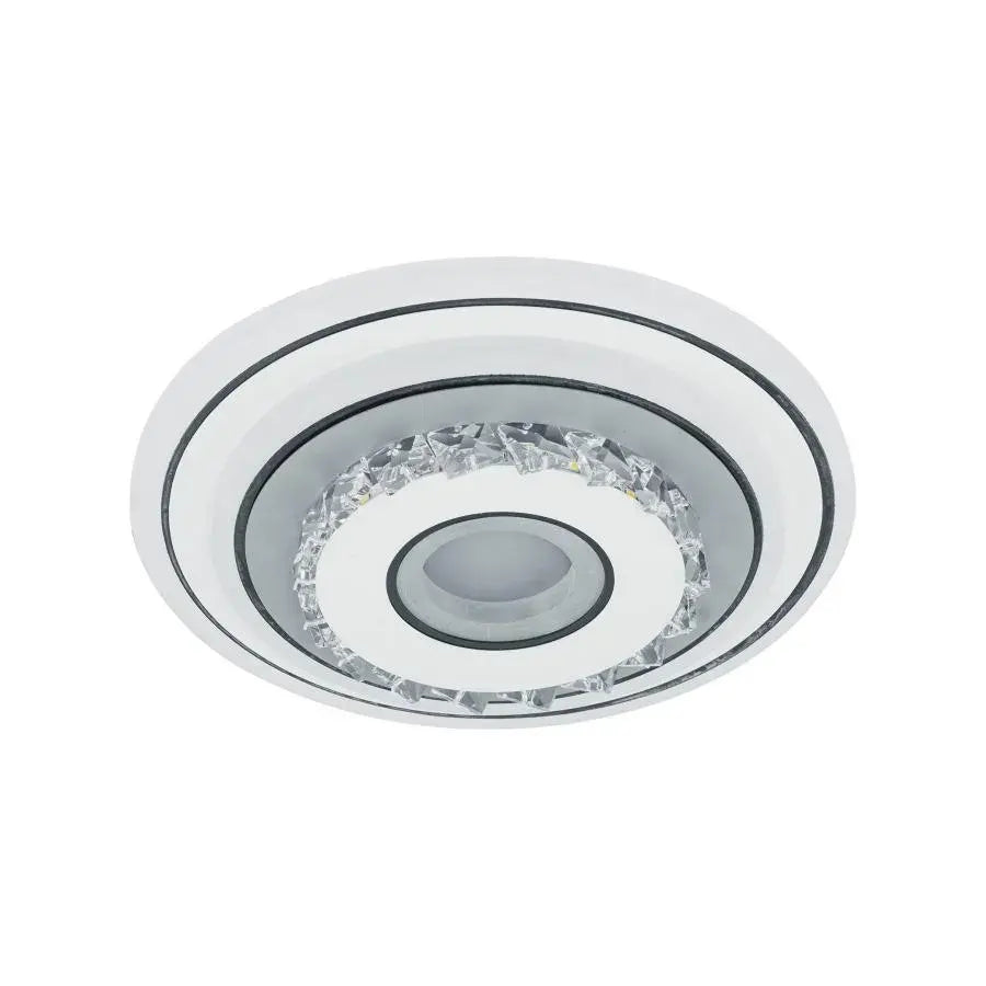 LED кристален полилей SERILDA 40W, Диаметър 20см, Студена/Топла/Неутрална светлина, Бял