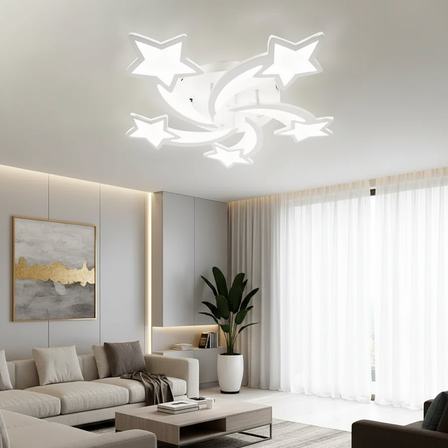 LED полилей с дистанционно управление IPOMOEA 85W, 5 звезди, студена/топла/неутрална светлина, димируем, бял LED полилей с дистанционно управление Заглавие по подразбиране Alessandro Design