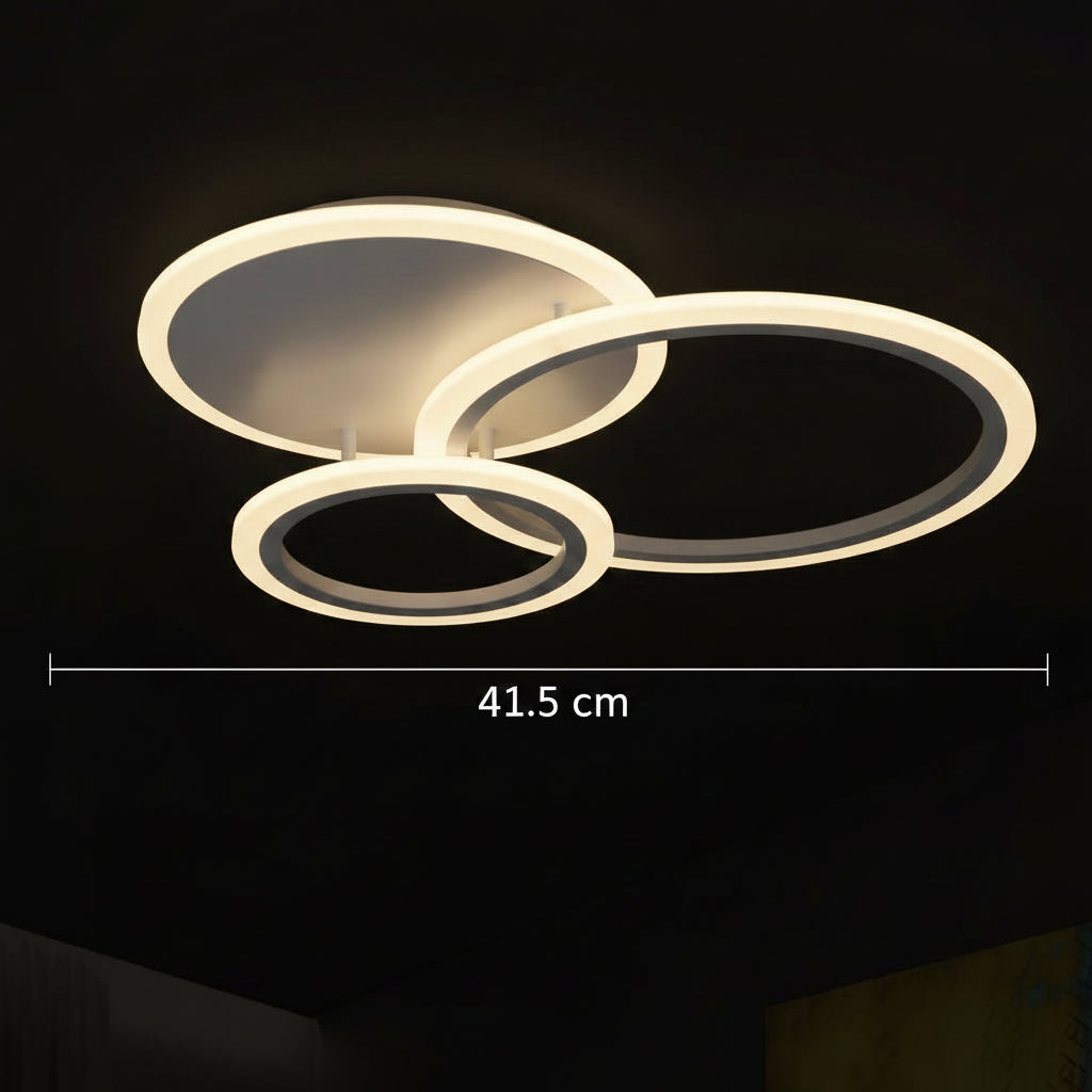 LED полилей с дистанционно управление LUCY 45W, 3 кръга, студена/топла/неутрална светлина, димируем, бял LED полилей с дистанционно управление Заглавие по подразбиране Alessandro Design