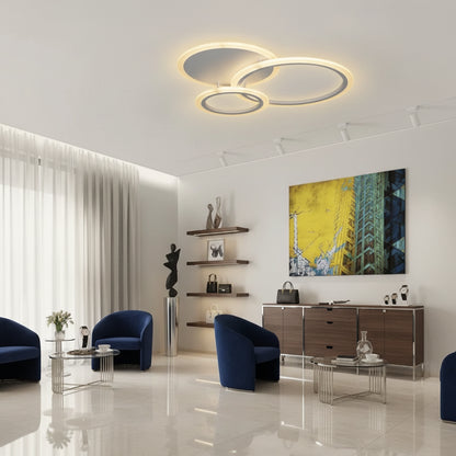 LED полилей с дистанционно управление LUCY 45W, 3 кръга, студена/топла/неутрална светлина, димируем, бял LED полилей с дистанционно управление Заглавие по подразбиране Alessandro Design