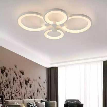 LED полилей с дистанционно управление ALANI 52W, 4 кръга, Студена/Топла/Неутрална светлина, Димируем, Бял LED полилей с дистанционно управление Заглавие по подразбиране Alessandro Design