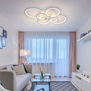 LED полилей с дистанционно управление ALANI 168W, 6 кръга, Студена/Топла/Неутрална светлина, Димируем, Бял LED полилей с дистанционно управление Заглавие по подразбиране Alessandro Design