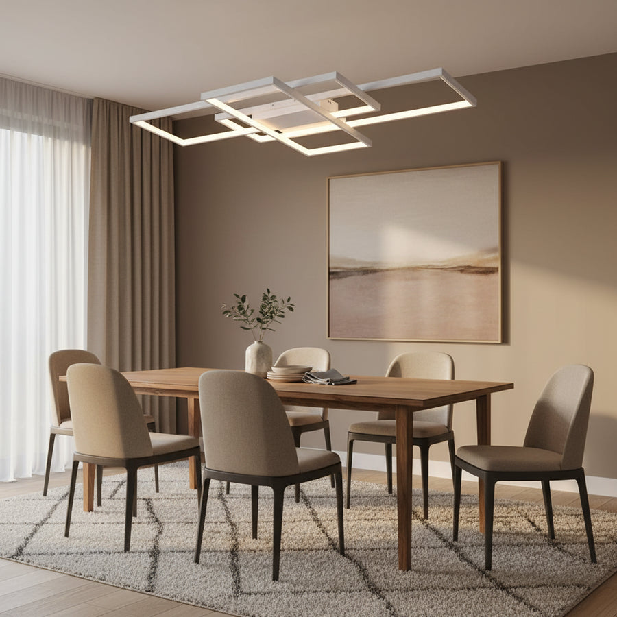 LED полилей с дистанционно управление LANDEN 84W, 3 елемента, студена/топла/неутрална светлина, димируем, бял LED полилей с дистанционно управление Заглавие по подразбиране Alessandro Design