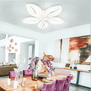 LED полилей с дистанционно управление ORCHID 66W, 5 венчелистчета, Студена/Топла/Неутрална светлина, Димируем, Бял LED полилей с дистанционно управление Default Title Alessandro Design