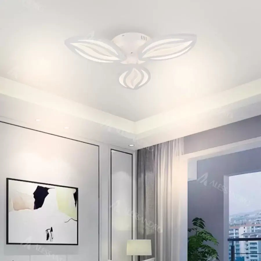 LED полилей с дистанционно управление ORCHID 40W, 3 венчелистчета, студена/топла/неутрална светлина, димиране, бял LED полилей с дистанционно управление Default Title Alessandro Design