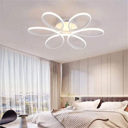 LED полилей с дистанционно управление AYDA 116W, Вълнообразна, Студена/Топла/Неутрална светлина, Димируем, Бял LED полилей с дистанционно управление Заглавие по подразбиране Alessandro Design