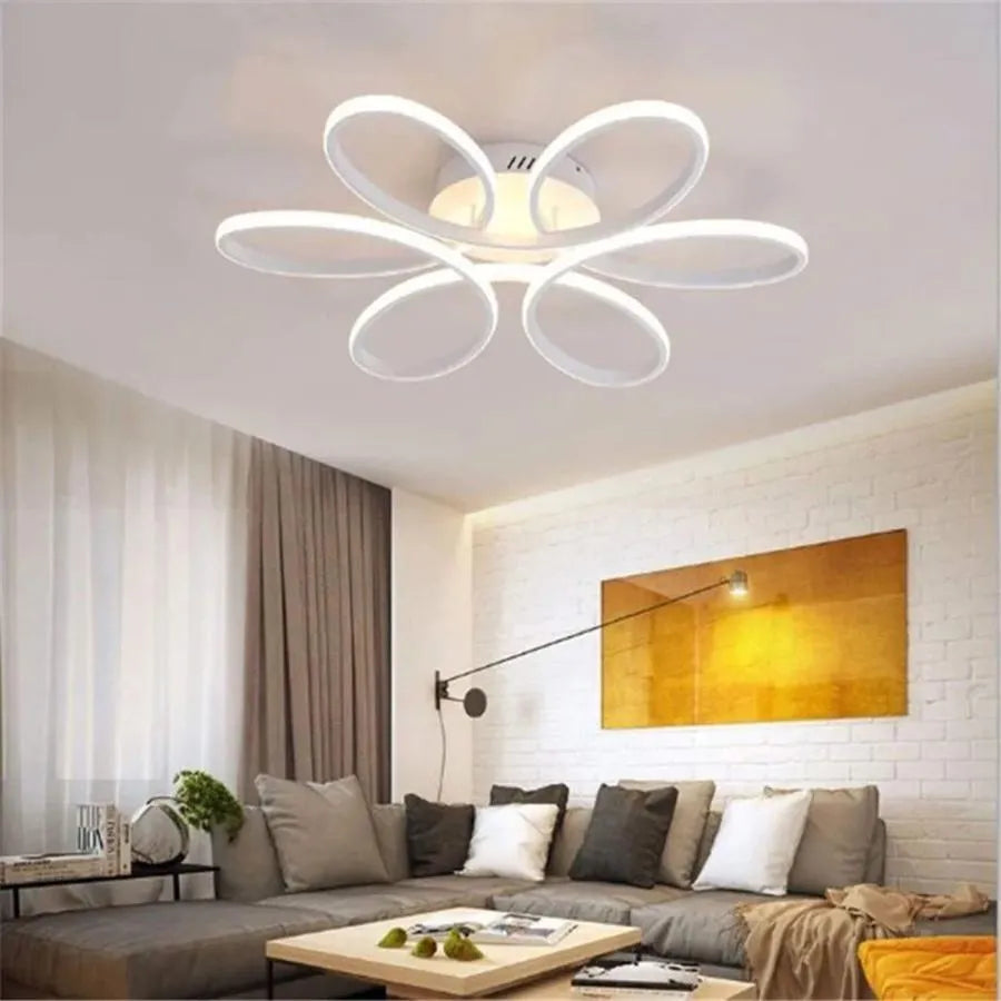 LED полилей с дистанционно управление AYDA 116W, Вълнообразна, Студена/Топла/Неутрална светлина, Димируем, Бял LED полилей с дистанционно управление Заглавие по подразбиране Alessandro Design
