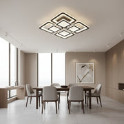 LED полилей с дистанционно управление SUSAN 96W, 4 квадрата, студена/топла/неутрална светлина, димируем, черен LED полилей с дистанционно управление Default Title Alessandro Design