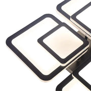 LED полилей с дистанционно управление SUSAN 96W, 4 квадрата, студена/топла/неутрална светлина, димируем, черен LED полилей с дистанционно управление Default Title Alessandro Design
