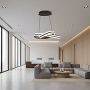 Окачен LED полилей с дистанционно управление INFINITY LOOP 61W, Студена/Топла/Неутрална светлина, Димируем, Черен, Регулируеми по височина LED полилеи с дистанционно управление Заглавие по подразбиране Alessandro Design