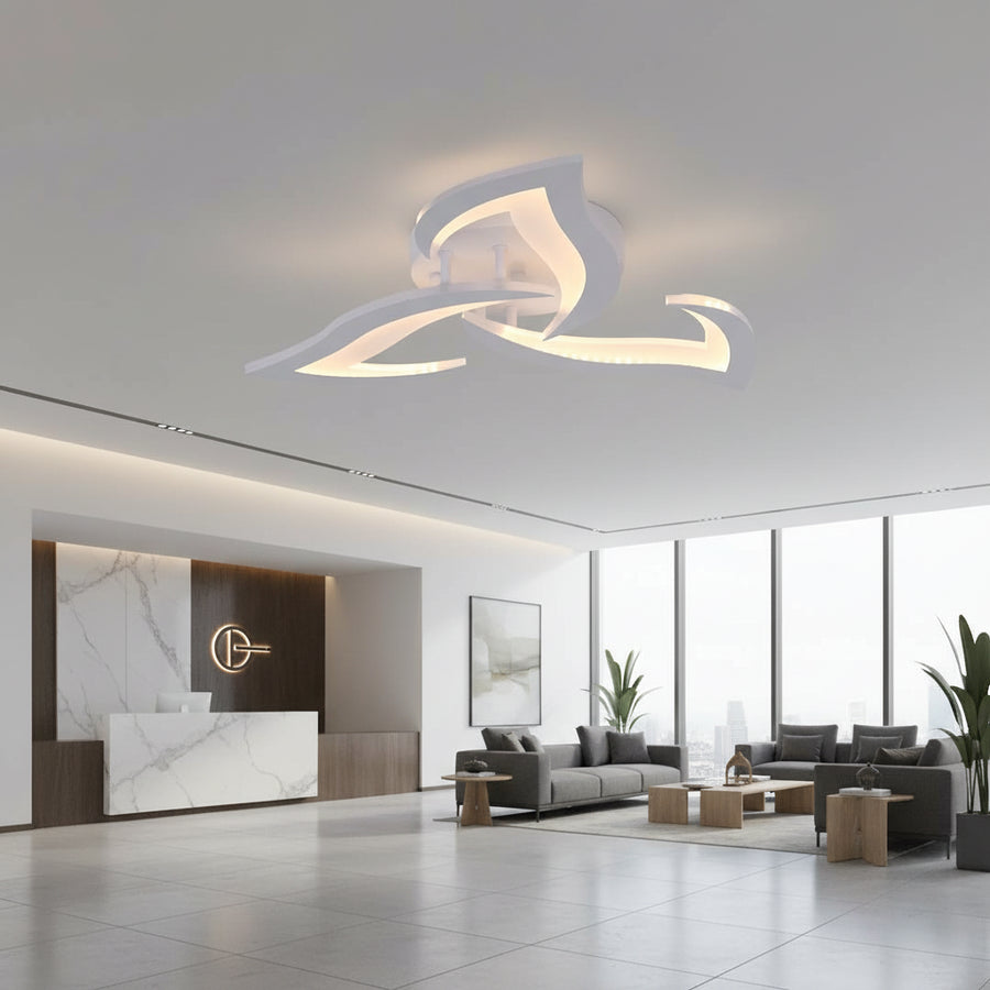 LED полилей с дистанционно LOTUS 32W, 3 венчелистчета, Студена/Топла/Неутрална светлина, Димируем, Бял LED полилей с дистанционно управление Заглавие по подразбиране Alessandro Design