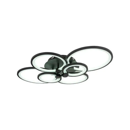 LED полилей с дистанционно управление ALANI 152W, 6 кръга, студена/топла/неутрална светлина, димируем, черен LED полилей с дистанционно управление Заглавие по подразбиране Alessandro Design