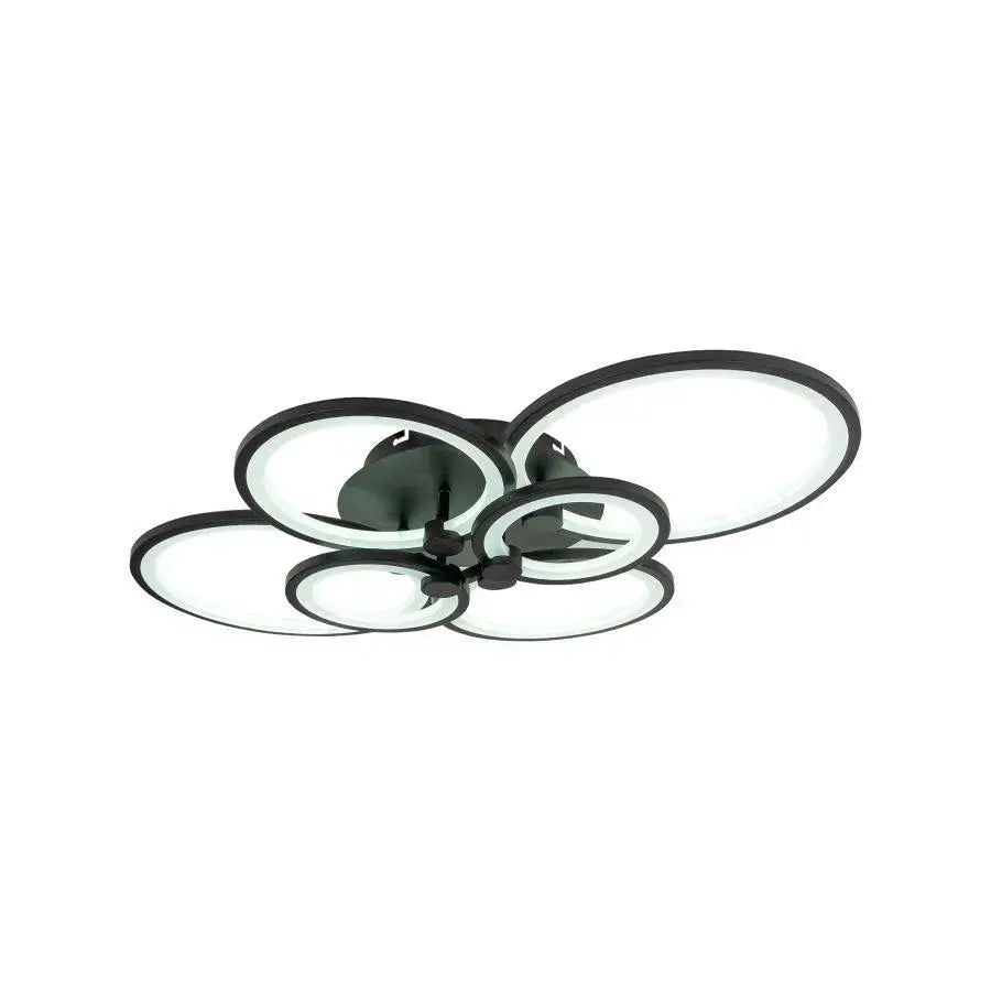 LED полилей с дистанционно управление ALANI 152W, 6 кръга, студена/топла/неутрална светлина, димируем, черен LED полилей с дистанционно управление Заглавие по подразбиране Alessandro Design