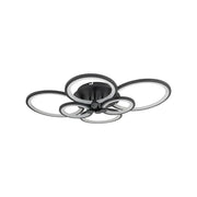 LED полилей с дистанционно управление ALANI 152W, 6 кръга, студена/топла/неутрална светлина, димируем, черен LED полилей с дистанционно управление Заглавие по подразбиране Alessandro Design