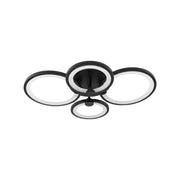LED полилей с дистанционно управление ALANI 88W, 4 кръга, студена/топла/неутрална светлина, димируем, черен LED полилей с дистанционно управление Заглавие по подразбиране Alessandro Design