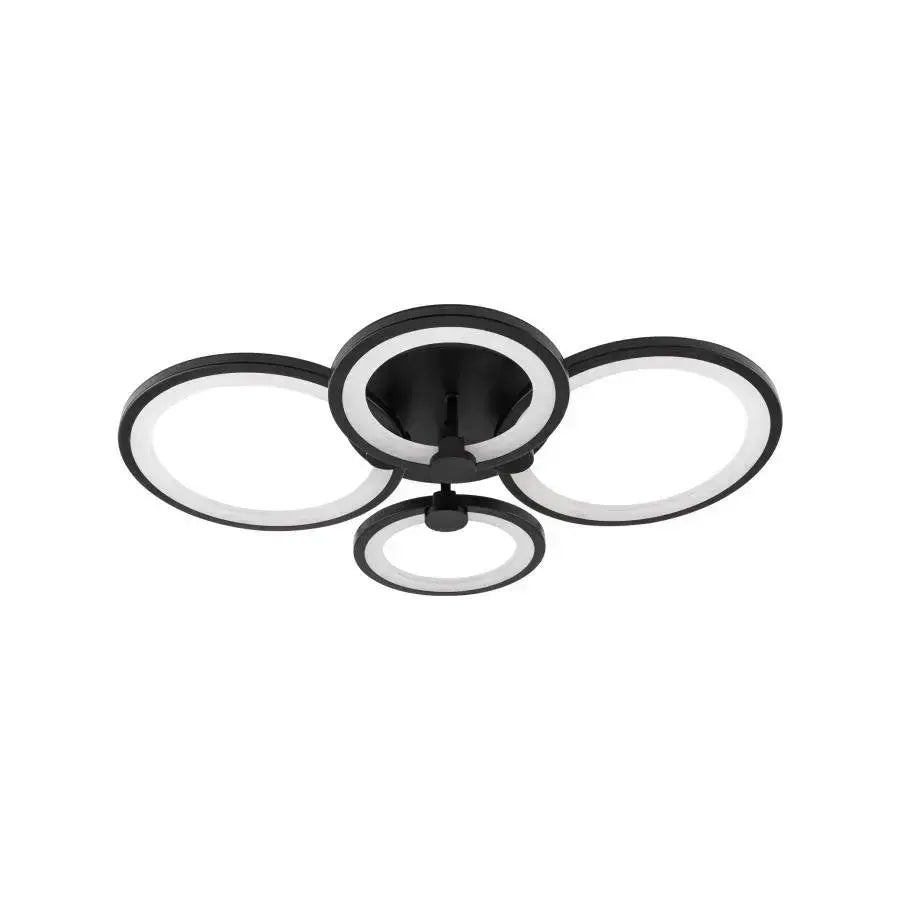 LED полилей с дистанционно управление ALANI 88W, 4 кръга, студена/топла/неутрална светлина, димируем, черен LED полилей с дистанционно управление Заглавие по подразбиране Alessandro Design