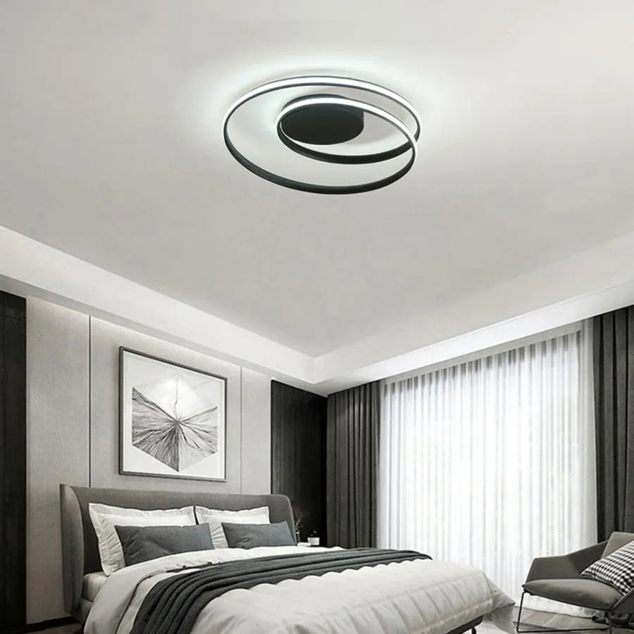 LED полилей с дистанционно управление VECTOR ARCADIA 56W, Студена/Топла/Неутрална светлина, Димируем, Черен LED полилей с дистанционно управление Default Title Alessandro Design