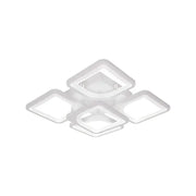 LED полилей с дистанционно управление FELY 80W, 5 квадрата, студена/топла/неутрална светлина, димиране, бял LED полилей с дистанционно управление Заглавие по подразбиране Alessandro Design