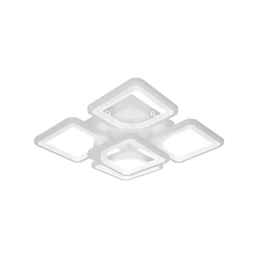 LED полилей с дистанционно управление FELY 80W, 5 квадрата, студена/топла/неутрална светлина, димиране, бял LED полилей с дистанционно управление Заглавие по подразбиране Alessandro Design