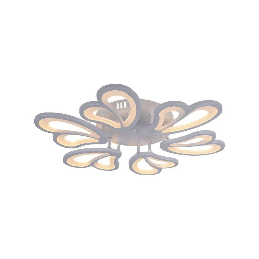 LED полилей с дистанционно управление BLOSSOM 78W, 6 венчелистчета, диаметър 60 см, студена/топла/неутрална светлина, димиране, бял LED полилей с дистанционно управление Default Title Alessandro Design