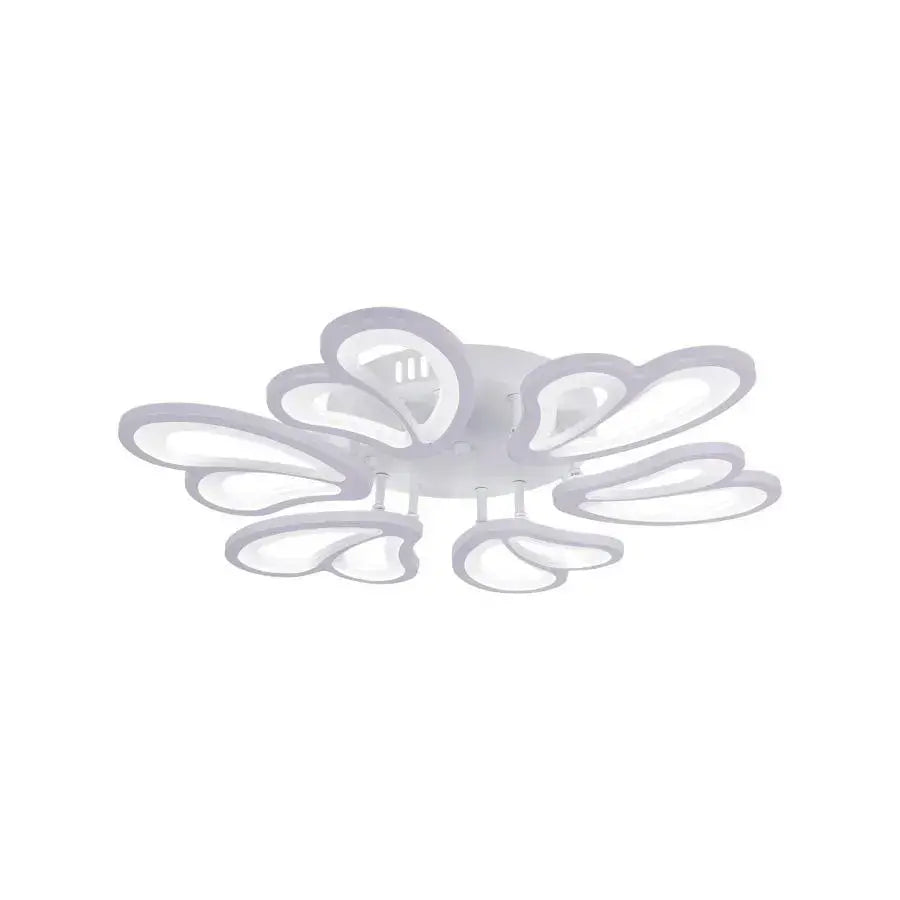 LED полилей с дистанционно управление BLOSSOM 78W, 6 венчелистчета, диаметър 60 см, студена/топла/неутрална светлина, димиране, бял LED полилей с дистанционно управление Default Title Alessandro Design