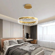 Окачен LED полилей с дистанционно управление BRINDA 124W, Студена/Топла/Неутрална светлина, Димируем, Златен, Регулируема по височина Modern Chandeliers Default Title Alessandro Design