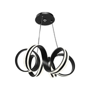 Окачен LED полилей с дистанционно управление INFINITY TWIST 180W, вълнообразна, студена/топла/неутрална светлина, димируем, черен, регулируема по височина Модерни полилеи Заглавие по подразбиране Alessandro Design