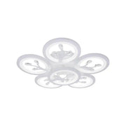LED полилей с дистанционно управление и кристал DAISY 78W, 6 елемента, студена/топла/неутрална светлина, димируем, бял LED полилей с дистанционно управление Default Title Alessandro Design