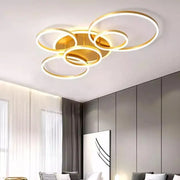 LED полилей с дистанционно управление LYRA 248W, 5 кръга, студена/топла/неутрална светлина, димиране, полирано злато LED полилеи с дистанционно управление Заглавие по подразбиране Alessandro Design