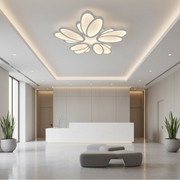 LED полилей с дистанционно управление TULIP 81W, 5 венчелистчета, Студена/Топла/Неутрална светлина, Димируем, Бял LED полилей с дистанционно управление Заглавие по подразбиране Alessandro Design
