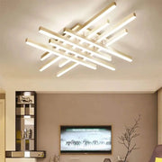 LED полилей с дистанционно управление MORA 160W, 8 елемента, линейна, студена/топла/неутрална светлина, димируем, бял LED полилей с дистанционно управление Default Title Alessandro Design