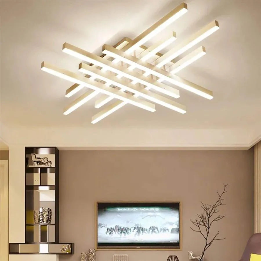 LED полилей с дистанционно управление MORA 160W, 8 елемента, линейна, студена/топла/неутрална светлина, димируем, бял LED полилей с дистанционно управление Default Title Alessandro Design