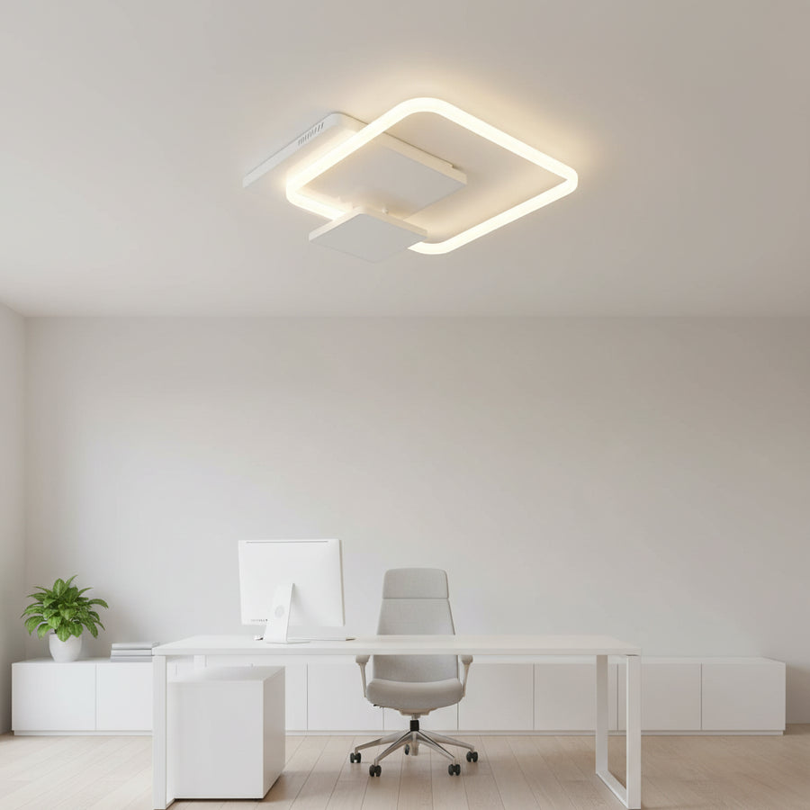 LED полилей с дистанционно управление ANEMONA 75W, 3 квадрата, студена/топла/неутрална светлина, димируем, бял LED полилей с дистанционно управление Default Title Alessandro Design