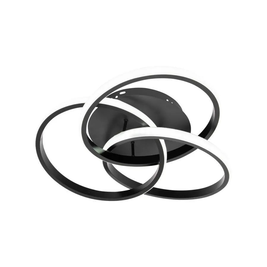 LED полилей с дистанционно управление VECTOR VORTEX 96W, 3 елемента, студена/топла/неутрална светлина, димируем, черен LED полилей с дистанционно управление Заглавие по подразбиране Alessandro Design