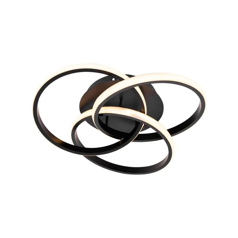 LED полилей с дистанционно управление VECTOR VORTEX 96W, 3 елемента, студена/топла/неутрална светлина, димируем, черен LED полилей с дистанционно управление Заглавие по подразбиране Alessandro Design