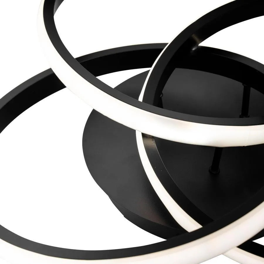 LED полилей с дистанционно управление VECTOR VORTEX 96W, 3 елемента, студена/топла/неутрална светлина, димируем, черен LED полилей с дистанционно управление Заглавие по подразбиране Alessandro Design
