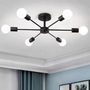 Полилей Mikkos 6XE27, диаметър 49 см, черни модерни полилеи Заглавие по подразбиране Alessandro Design