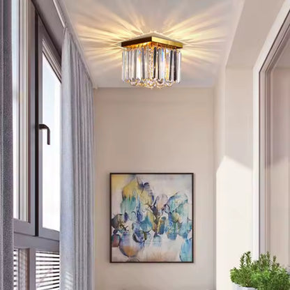 Кристален полилей MARTINEZ Linear Luxe, диаметър 35 см, 4x E14, лъскаво злато Модерен свещник Заглавие по подразбиране Alessandro Design