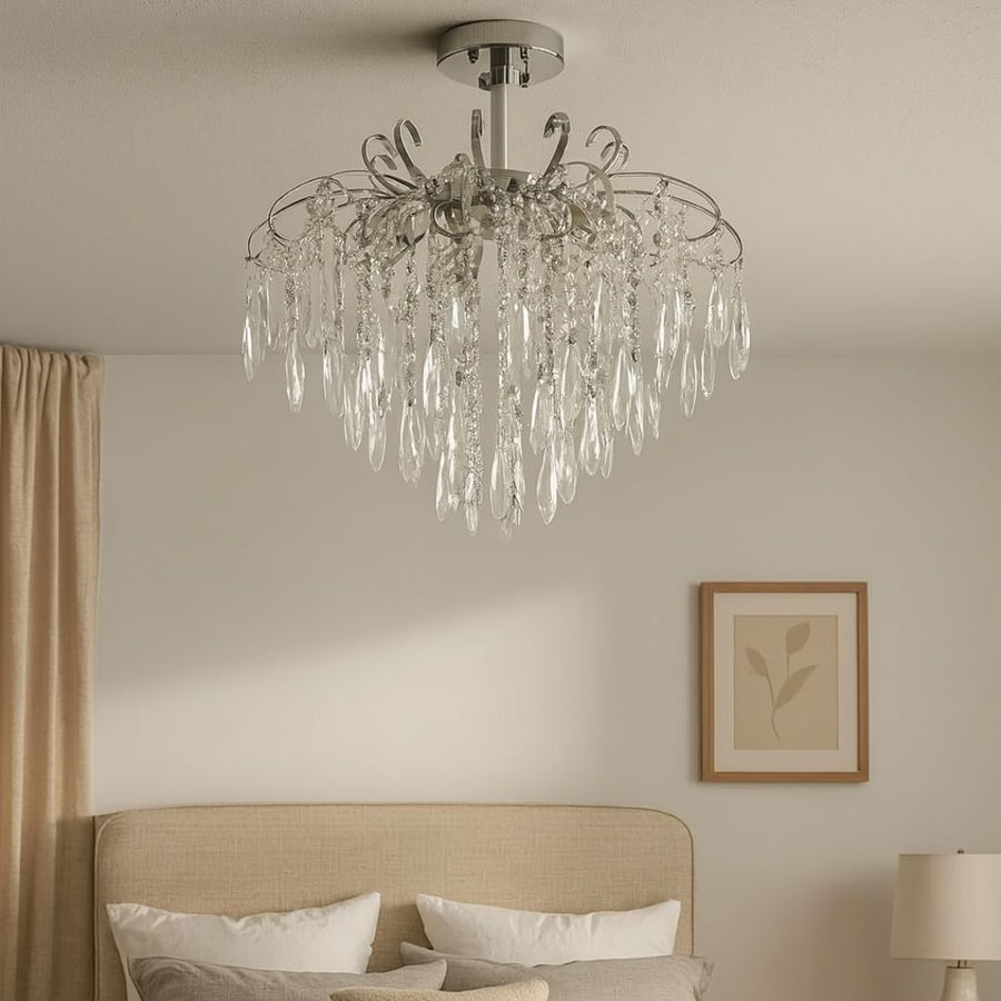 Кристален полилей EDINBURGH Eleganza, 5xE27, диаметър 47 см, блестящ хром Класически полилеи Заглавие по подразбиране Alessandro Design