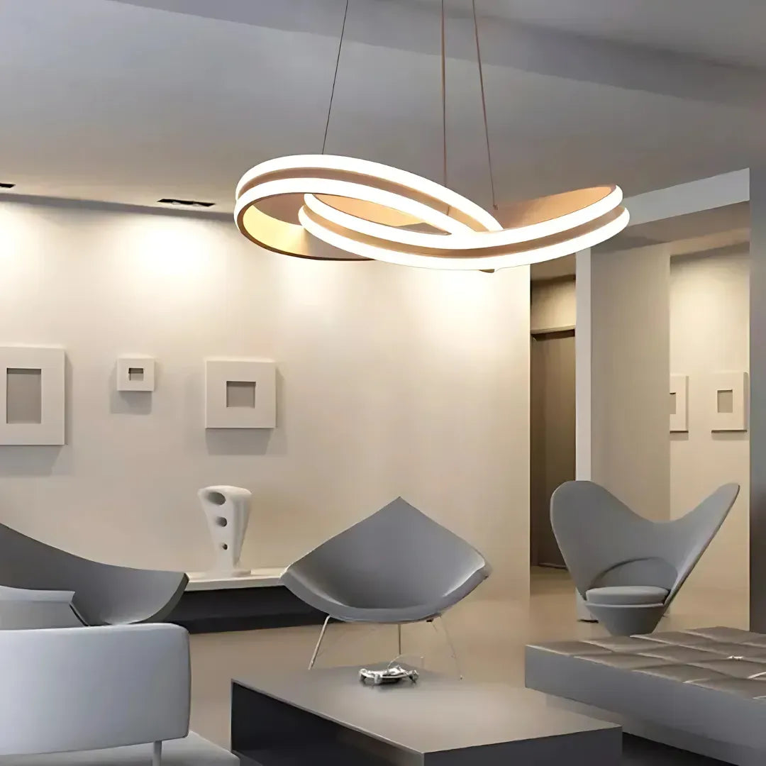 Окачен LED полилей с дистанционно управление INFINITY LOOP 120W, Студена/Топла/Неутрална светлина, Димируем, Бял, Регулируема по височина Modern Chandeliers Default Title Alessandro Design