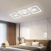 LED полилей с дистанционно управление FELIX 87W, 3 квадрата, студена/топла/неутрална светлина, димируеми, бели LED полилеи с дистанционно управление Заглавие по подразбиране Alessandro Design