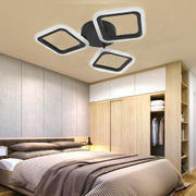 LED полилей PULSARIS 40W, 3 квадрата, студена/топла/неутрална светлина, черни LED полилеи Заглавие по подразбиране Alessandro Design