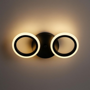 ГОЛЯМ LED полилей 28W, 2 кръга, Студена/Топла/Неутрална светлина, Черен