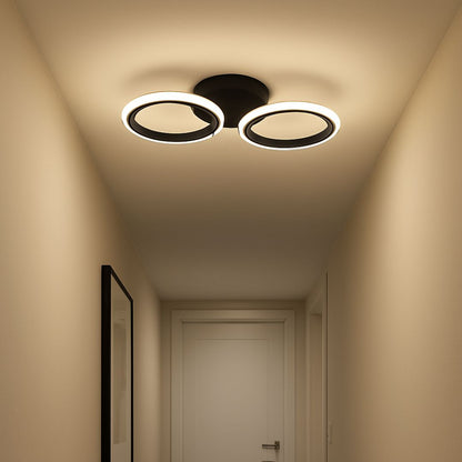 ГОЛЯМ LED полилей 28W, 2 кръга, Студена/Топла/Неутрална светлина, Черен