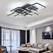 LED полилей с дистанционно управление ELLA 186W, 8 квадрата, студена/топла/неутрална светлина, димируем, черен LED полилей с дистанционно управление Заглавие по подразбиране Alessandro Design