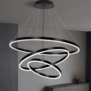 LED висящ полилей PAGANO 95W, Студена/Топла/Неутрална светлина, Черен, Регулируема височина Модерни полилеи Заглавие по подразбиране Alessandro Design