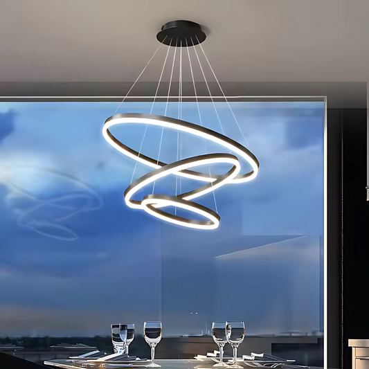 LED висящ полилей PAGANO 95W, Студена/Топла/Неутрална светлина, Черен, Регулируема височина Модерни полилеи Заглавие по подразбиране Alessandro Design